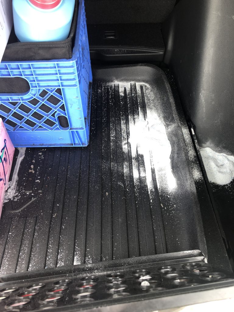 Spilled detergent